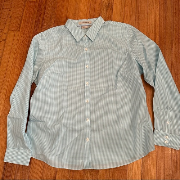 LL Bean Women's Signature wrinkle Free Shirt size L (j10) - Picture 3 of 15